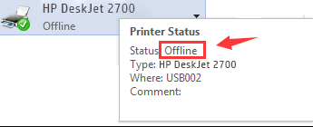 Common Reasons for HP DeskJet 2700 Offline Issue