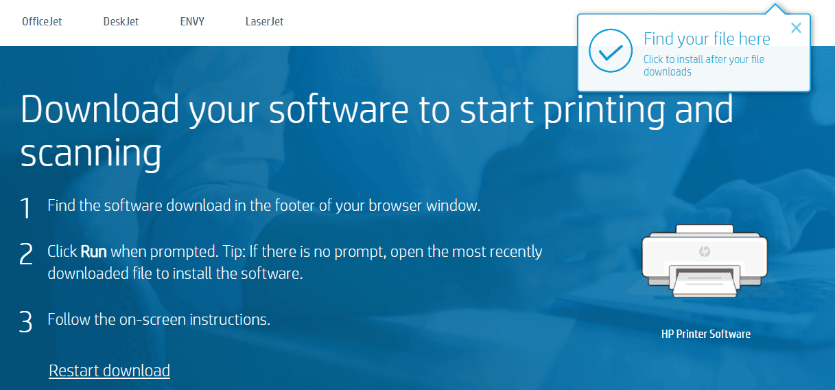 Visiting 123.hp.com & Downloading the Software Visiting 123.hp.com & Downloading the Software